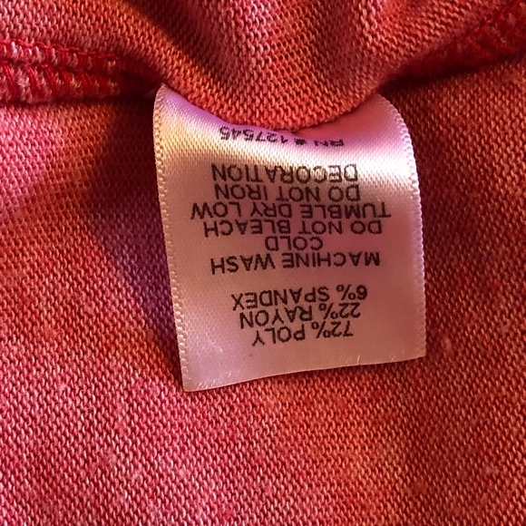 Football Print - Red Long-Sleeved Top ((Medium)) - Picture 5 of 5